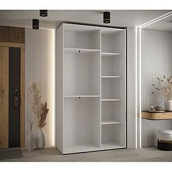 Acheter Abiks Meble Armoire à portes coulissantes Davos 3 235.2 x 140 x 45 2 portes coulissante (Blanc/Blanc/Or)