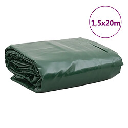 vidaXL Bâche vert 1,5x20 m 650 g/m² pas cher