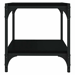 Maison Chic Meuble TV scandinave - Banc TV pour salon Noir 40x33x41 cm Bois d'ingénierie et acier -MN54064 pas cher