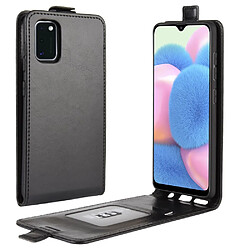 Etui en PU cheval fou à retournement vertical avec porte-carte noir pour votre Samsung Galaxy A41