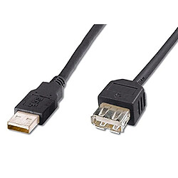 PremiumCord Câble d'extension USB 2.0 A-A 0 Noir 5 m