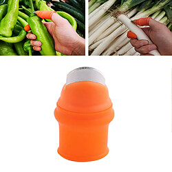 2x Silicone Pouce Couteau Légumes Coupeurs Doigt Pouce Plante Coupeurs L & S pas cher