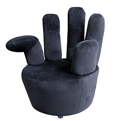 Avis Helloshop26 Fauteuil chaise siège lounge design club sofa salon en forme de main velours noir 1102067/3