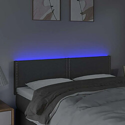 Avis Maison Chic Tête de lit scandinave à LED,meuble de chambre Gris foncé 144x5x78/88 cm Tissu -MN65859