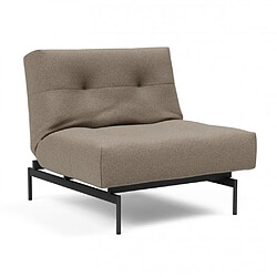 Inside 75 Fauteuil modulable ILB 202 acier noir tissu Mahoga Caramel Grey