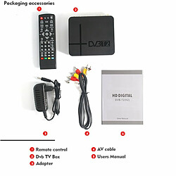 Avis Récepteur Terrestre De Télévision Numérique Haute Dvb-T2 K2 Hd Set-Top Box Pvr Tv Tuner Full 1080P Set Top Box Us Plug