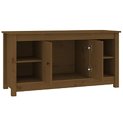 Acheter Maison Chic Meuble TV scandinave - Banc TV pour salon Marron miel 103x36,5x52 cm Bois de pin massif -MN68569