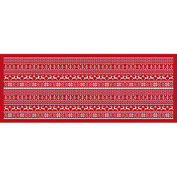 Alter Chemin de cuisine, 100% Made in Italy, Tapis antitache avec impression numérique, Tapis antidérapant et lavable, Modèle de Noël - Chelsie, cm 140x52