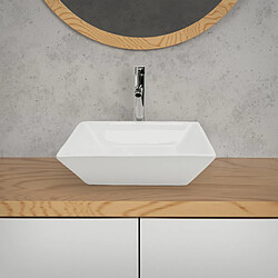 Acheter ML-Design Lavabo en Céramique Blanc Brillant, 41 x 41 x 12 cm, Carré, Vasque à Poser sur Plan de Toilette, Lave-Mains Évier pour la Salle de Bain/WC Invités, Design Moderne, sans Matériel de Montage