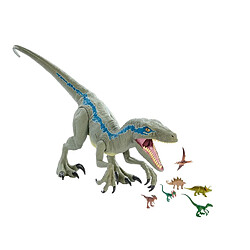 Avis Mattel Figurine dinosaure Super Colossal Velociraptor bleu