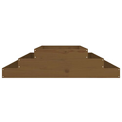 Avis vidaXL Jardinière Marron miel 110x110x27 cm Bois massif de pin