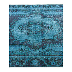 Vidal Tapis de laine 231x135 Bleu Ultra Vintage pas cher