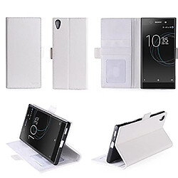 Sony Xperia L1 : Housse Portefeuille luxe blanche Style Cuir avec stand - Etui blanc coque de protection Sony L1 Ultra 2017 6 pouces Dual SIM avec porte cartes - Accessoires pochette XEPTIO : Exceptional case !