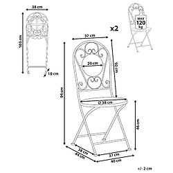 Avis Beliani Chaise de jardin SPELLO Métal Blanc