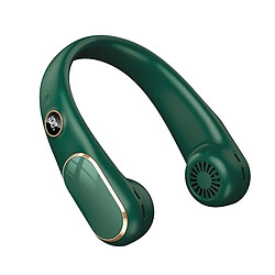 Ventilateur de Tour de Cou Refroidisseur Suspendu Sans Lame Ventilateur Portable Rechargeable Numérique USB Green Vert