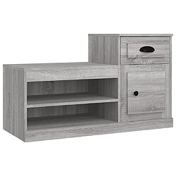 vidaXL Armoire à chaussures sonoma gris 100x42x60 cm bois d'ingénierie