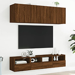 Avis vidaXL Meubles TV muraux 2 pcs chêne marron 40x30x30cm bois ingénierie