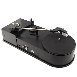 Wewoo Convertisseur de vinyle noir EC008B, USB Mini Phonographe / Platine / Platines Lecteur Audio, de Support Convertir Enregistrement LP en CD ou Fonction MP3