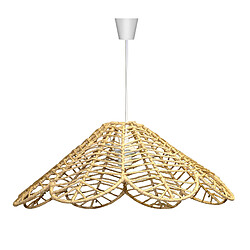 SUSPENSION LUMINAIRE LUSTRE SUSPENSION TULIPE EN RAPHIA - Diamètre 59cm X Hauteur 27cm LAMPE LUMINAIRE PLAFONNIER+Natural Living