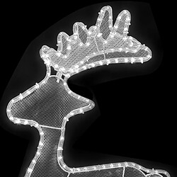 Acheter vidaXL Décoration de Noël de renne avec maille 306 LED 60x24x89 cm