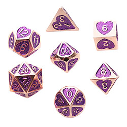 7 Pièces Métal Polyèdre Dés D4 D6 D8 D10 D12 D20 Ensemble Jeu De Rôle Jeu F