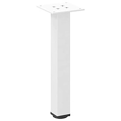 Avis vidaXL Pieds de table basse 4 pcs blanc 42-44 cm acier