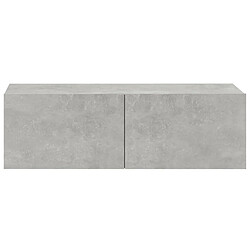 Maison Chic Ensemble 4 Meubles TV muraux suspendus Gris béton 100x30x30 cm -MN83529 pas cher