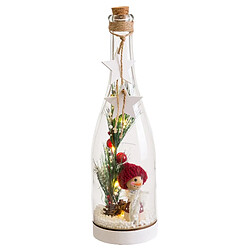 BigBuy Home Décorations de Noël Multicouleur Bouteille Poupée 8,3 x 8,3 x 28,5 cm