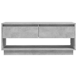 Maison Chic Meuble TV scandinave - Banc TV pour salon Gris béton 102x41x44 cm Aggloméré -MN58622 pas cher