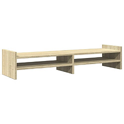 vidaXL Support de moniteur chêne sonoma 100x27x20 cm bois d'ingénierie