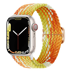 Avizar Bracelet pour Apple Watch 41mm / 40mm / 38 mm Nylon Tressé jaune / orange