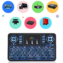 Universal Mini-clavier rétroéclairé couleur avec pavé tactile Portable 2,4 GHz Multifonction Micro-clavier sans fil pour PI/PC framboise | Clavier