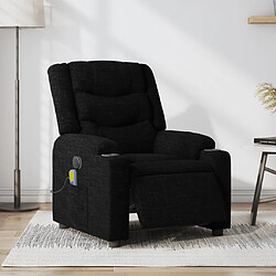 vidaXL Fauteuil de massage inclinable électrique Noir Tissu