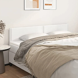 vidaXL Têtes de lit 2 pcs Blanc 80x5x78/88 cm Similicuir