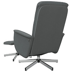 Acheter vidaXL Fauteuil inclinable avec repose-pied gris foncé tissu