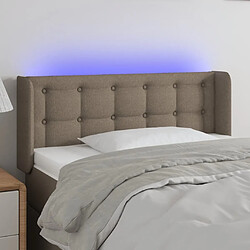 Maison Chic Tête de lit scandinave à LED,meuble de chambre Taupe 83x16x78/88 cm Tissu -MN20902