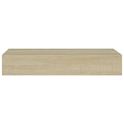 Avis vidaXL Étagère à tiroir murale chêne 60x23,5x10 cm MDF