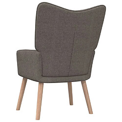 Maison Chic Chaise de relaxation | Fauteuil relax avec tabouret Taupe Tissu -GKD45722 pas cher