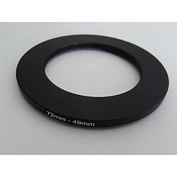 vhbw Step Down Anneau adaptateur de filtre 72mm-49mm noir pour caméra Agfa, Agfaphoto, Canon, Casio, Fujifilm, Kodak, Minolta, Nikon, Olympus