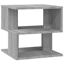 vidaXL Table d'appoint Sonoma gris 40x40x40 cm Bois d'ingénierie