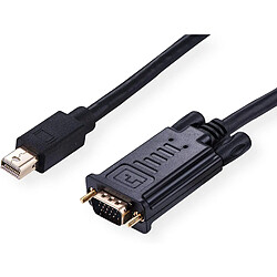 VALUE Mini DisplayPort-VGA, Mini DP St - VGA St - Noir - 5 m