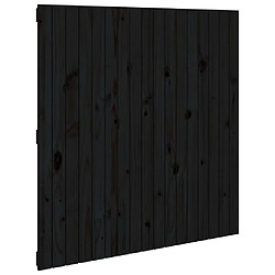 vidaXL Tête de lit murale Noir 108x3x110 cm Bois massif de pin