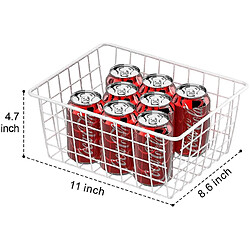 Universal Meuble de cuisine organisateur corbeille à fil 4 paquets corbeille à fil entreposage panier métal durable entreposage réservoir