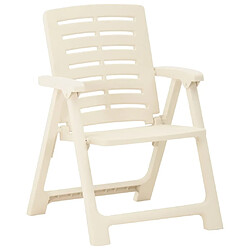 vidaXL Chaises de jardin 2 pcs Plastique Blanc