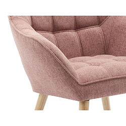 Acheter Vente-Unique Fauteuil en tissu rose chiné CASERTA