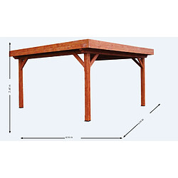 Pergola 12.53m² bois - om3535.0 - HABRITA