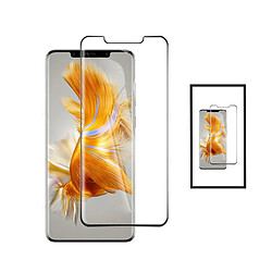 PHONECARE Kit 2 Film Verre Trempé 5D Full Cover pour Huawei Mate 50 Pro - Transparent / Noir