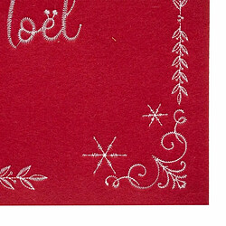 Set de Table Feutrine Joyeux Noël 30x45cm Rouge