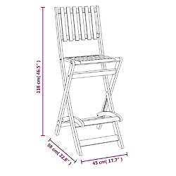 vidaXL Ensemble de bar d'extérieur 3 pcs Bois d'acacia massif pas cher