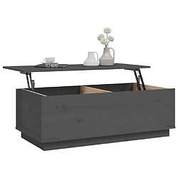 Acheter vidaXL Table basse Gris 100x50x35 cm Bois massif de pin